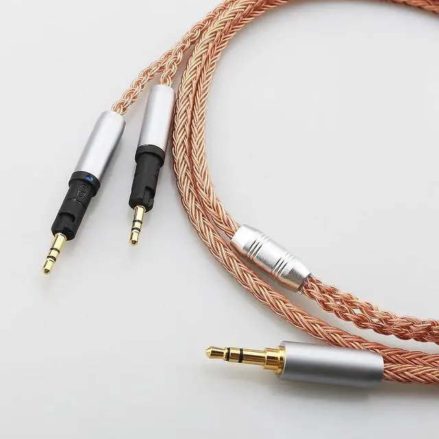 Alt view image 3 of 5 - Tirstrup 16 Core 7N OCC Sliver Plated Upgraded Replacement Cable for ATH-R70X R70X R70XA (3.5mmR70X16C)