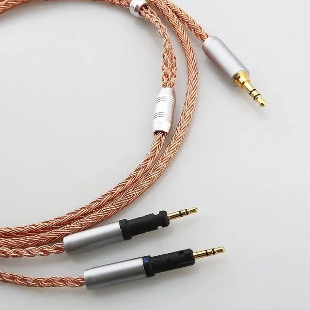 Alt view image 4 of 5 - Tirstrup 16 Core 7N OCC Sliver Plated Upgraded Replacement Cable for ATH-R70X R70X R70XA (3.5mmR70X16C)