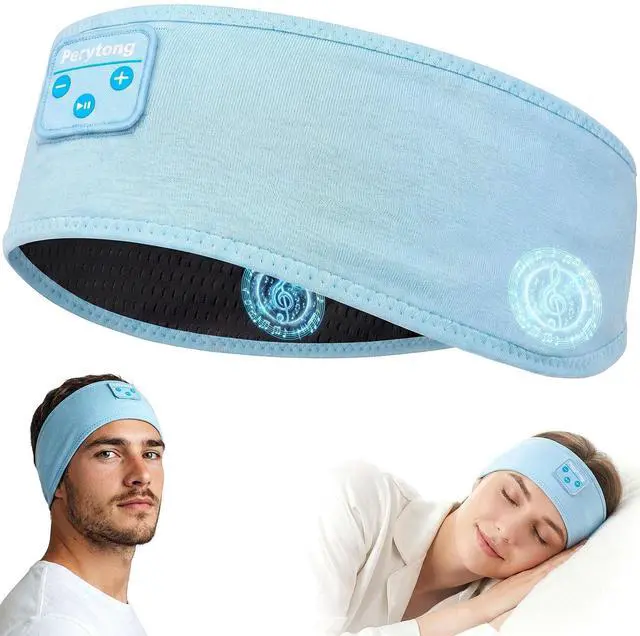 Main image of Perytong Sleep Headphones Bluetooth Headband 5.4, Wireless Sports Headband with Ultra-Thin HD Speakers, 14H Playtime, Soft Breathable Music Headband for Side Sleepers, Travel, Yoga, Running, Gy