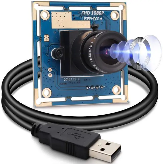Main image of SVPRO 1080P USB Camera Module - HD Webcam Board with 3.6mm Lens and 1/2.7'' CMOS OV2710 Sensor, Embedded Security Camera for Computer, Windows,MacOS,Linux and Android