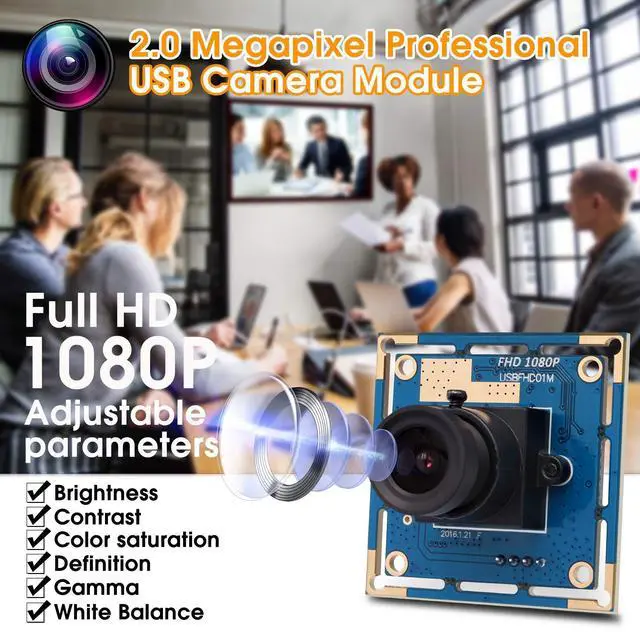Alt view image 5 of 5 - SVPRO 1080P USB Camera Module - HD Webcam Board with 3.6mm Lens and 1/2.7'' CMOS OV2710 Sensor, Embedded Security Camera for Computer, Windows,MacOS,Linux and Android