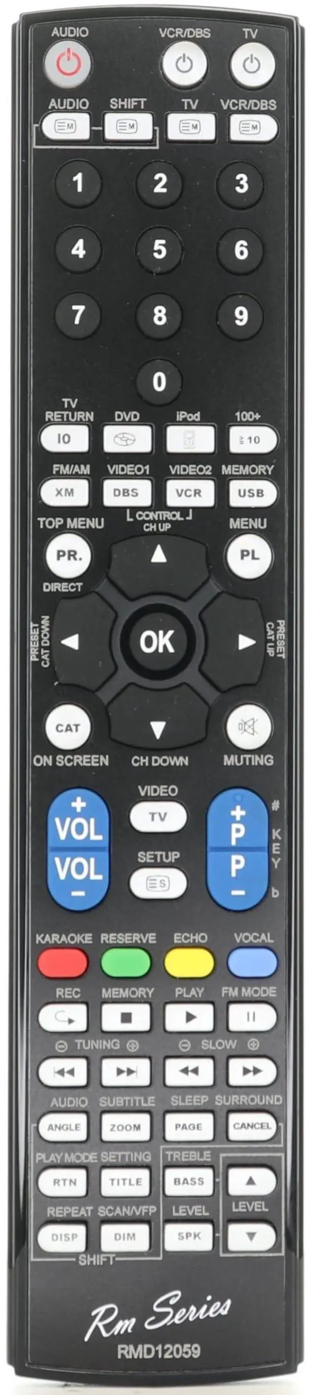 Alt view image 2 of 2 - Anderic Remote Control Works for JVC DVD Home Surround System Models RM-STHC60J, RM-STHC60U, RM-STHD5J, RM-STHD5U, RM-STHD6J, RM-STHD7J - RMD12059