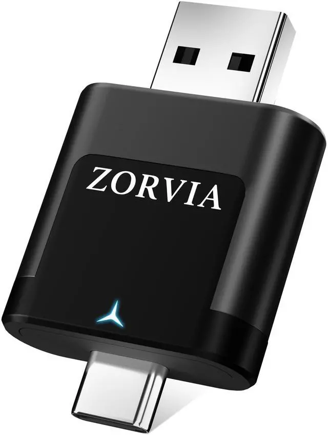 Main image of ZORVIA Wireless CarPlay Adapter for iPhone & Android Auto 2026 Upgraded - Convert Wired CarPlay to Wireless, Fast Auto Reconnect, Plug and Play, USB-C & USB-A (Black)