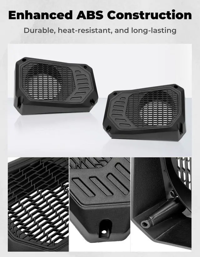 Alt view image 5 of 5 - KEMIMOTO Under Dash Speaker Pods Compatible with Polaris Ranger XP 1000 2018-2024, Ranger 1000/Crew 2020-2024 Under Dashboard Speaker Enclosures Pods Holder Accessories (2PCS, Support 5" Speakers)