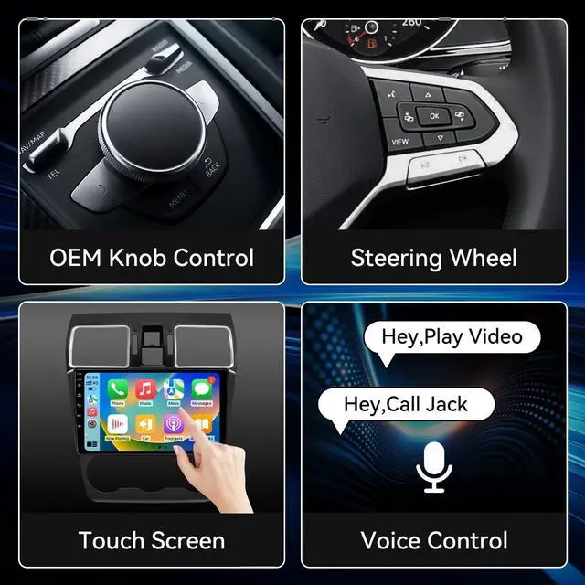Alt view image 4 of 5 - FBINSE Android 13 Car Stereo Radio Compatible with Subaru Forester WRX Impreza STi Crosstrek 2016-2018 with Wireless CarPlay Android Auto 9" Screen, WiFi/Bluetooth/GPS/Backup Camera