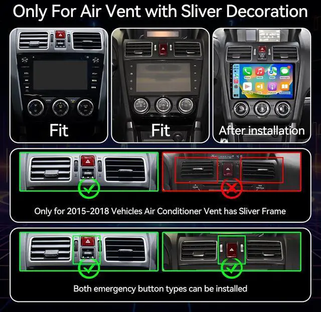 Alt view image 3 of 5 - FBINSE Android 13 Car Stereo Radio Compatible with Subaru Forester WRX Impreza STi Crosstrek 2016-2018 with Wireless CarPlay Android Auto 9" Screen, WiFi/Bluetooth/GPS/Backup Camera