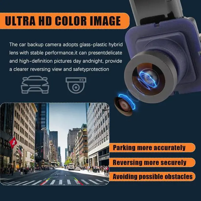 Alt view image 2 of 5 - Arokzn DV4T-19G490-AB Rear View Backup Camera Compatible with Ford Escape 2013-2017/Ford Kuga 2013-2017 Park Assist Camera Replaces # EV4T-19G490-CA, EV4T19G490CA, DV4T19G490AB