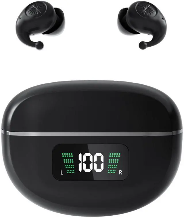 Main image of eleror X9 Extra Small Bluetooth Headphones with ENC Clear Calls, Mini Wireless Earbuds for Work Office, Black Tiny Ear Buds for Small Ears, Noise-Isolating, Daily Use (Black)