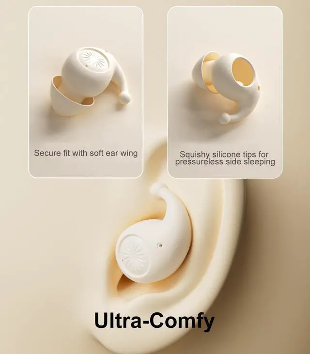 Alt view image 4 of 5 - eleror X9 Extra Small Bluetooth Headphones with ENC Clear Calls, Mini Wireless Earbuds for Work Office, Black Tiny Ear Buds for Small Ears, Noise-Isolating, Daily Use (Black)