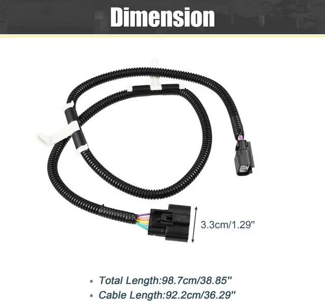 Alt view image 3 of 5 - X AUTOHAUX for Ford Super Duty 2013-2016 FC3Z14A412A Tailgate Backup Camera Wiring Harness Replace DC3Z-14A412-A FC3Z-14A412-A Reverse Rear View Camera Wire Harness