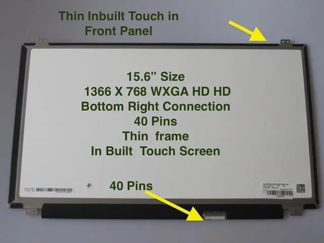 Alt view image 2 of 5 - FULLCOM New LCD Replacement Screen 15.6 Inch NT156WHM-N44 HD 1366x768 30 Pin Matte for Laptop/Display/Screen/LCD Application
