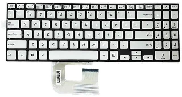 Main image of GinTai Laptops Keyboard Backlit US for Asus Q505 Q505UAR Q525UAR Q525UA UX561 UX561UAR UX561UA UX561UN Q505UA SN6570BL AEBKKU00070Silver