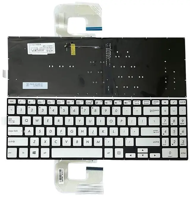 Alt view image 2 of 5 - GinTai Laptops Keyboard Backlit US for Asus Q505 Q505UAR Q525UAR Q525UA UX561 UX561UAR UX561UA UX561UN Q505UA SN6570BL AEBKKU00070Silver