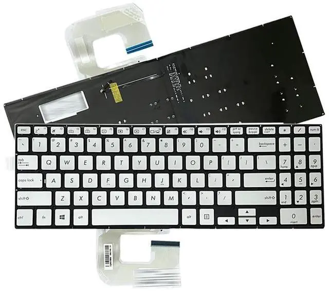 Alt view image 4 of 5 - GinTai Laptops Keyboard Backlit US for Asus Q505 Q505UAR Q525UAR Q525UA UX561 UX561UAR UX561UA UX561UN Q505UA SN6570BL AEBKKU00070Silver