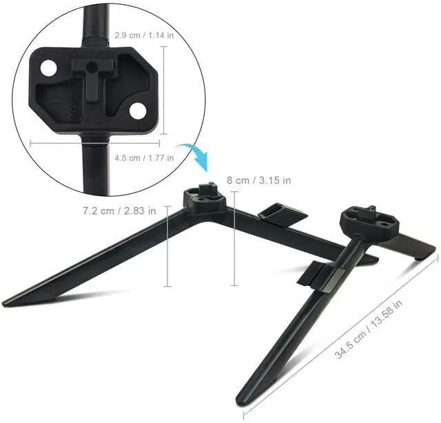 Alt view image 2 of 5 - VINABTY Base Stand Legs Replacement fit for Hisense TV 65U6H 65A66GUA 65U7K