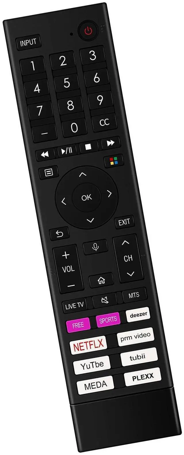 Main image of ERF3X80H Replacement Voice Remote Suits for Hisense 4K UHD VIDAA Smart TV 55A7GV 65A7GV 50A7GV 55H77G 65A6GV 55A6GV 50A6GV 43A6GV 65H77G 50H77G 43H77G 65A6GV 43A7GV