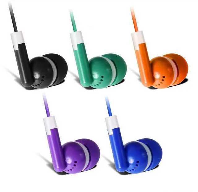 Alt view image 2 of 5 - Keewonda Bulk Earbuds 50 Pack for Classroom Wholesale Earbuds Headphones Wired Stereo Earphones Multi Color for Kids Toddlers Teen at School Library Room Homeschool Online Teaching