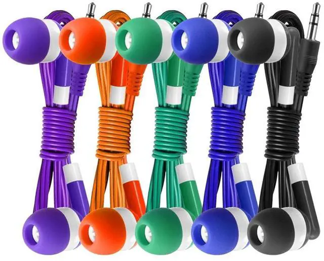 Alt view image 5 of 5 - Keewonda Bulk Earbuds 50 Pack for Classroom Wholesale Earbuds Headphones Wired Stereo Earphones Multi Color for Kids Toddlers Teen at School Library Room Homeschool Online Teaching