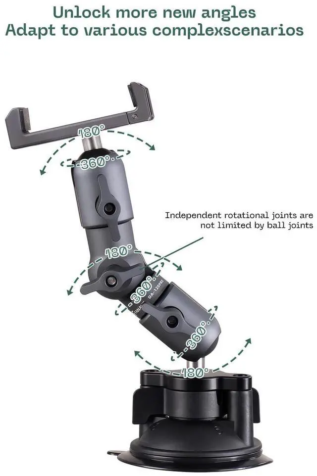 Alt view image 4 of 5 - FANAUE Double Socket Arm - Full Length 6.25" Compatible with B Size 1" Ball Components