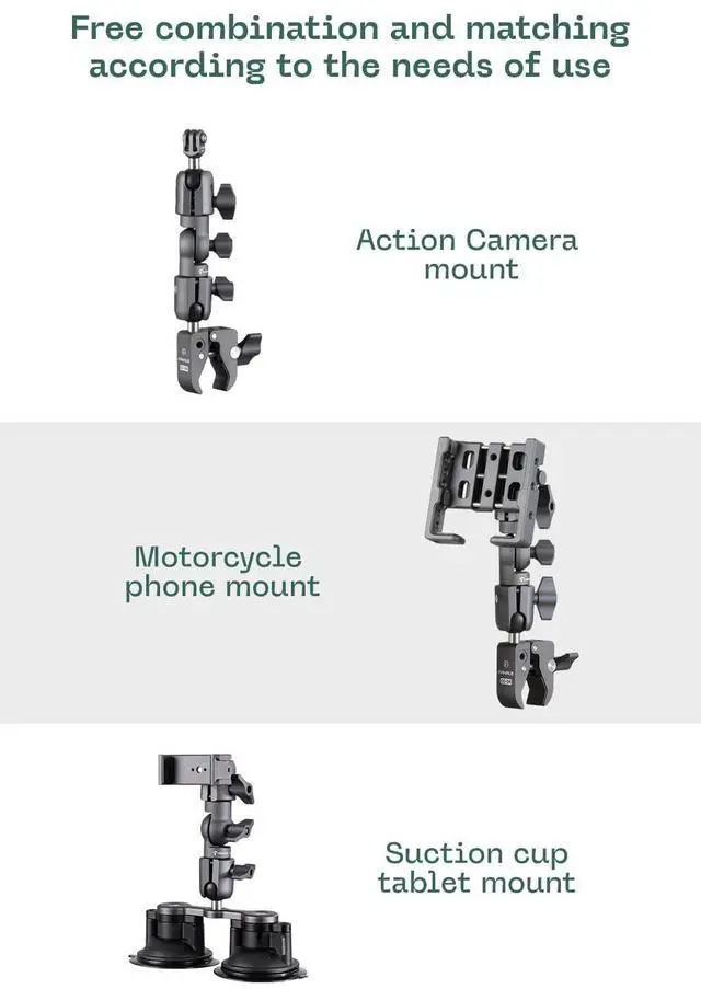 Alt view image 5 of 5 - FANAUE Double Socket Arm - Full Length 6.25" Compatible with B Size 1" Ball Components
