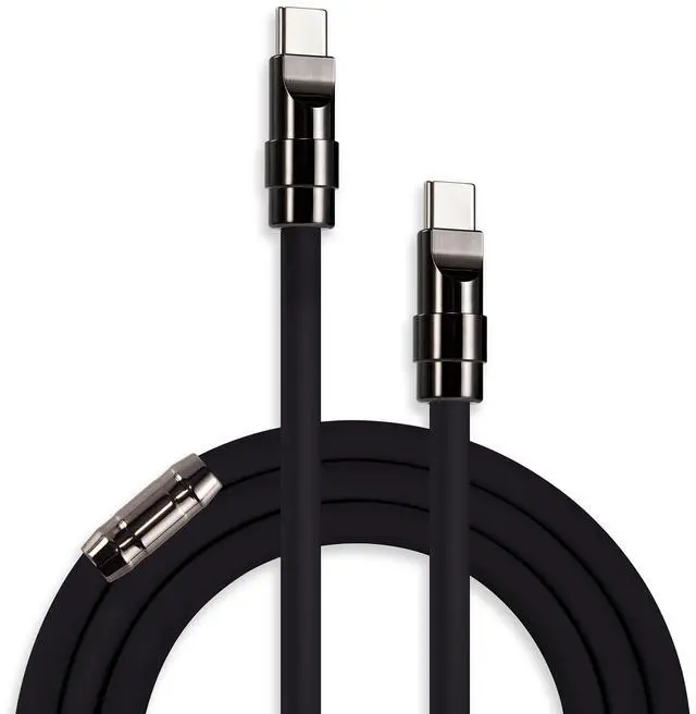 Main image of chubbycable Black Chubby Black Samurai Edition 240W USB C Cable Fast Charging Cable Durable Silicone Charger Cord Compatible with iPhone 17-15 Series iPad MacBook Airpods, Type C to Type C, 8.5FT