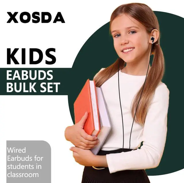 Alt view image 2 of 5 - XOSDA Bulk Earbud Headphones 200 Pack for School Classroom Kids, Wholeslae Wired Earphones Durable Class Set for Students Children Toddler Teens Boys Girls and Adult (XPG101, 200 PCS)