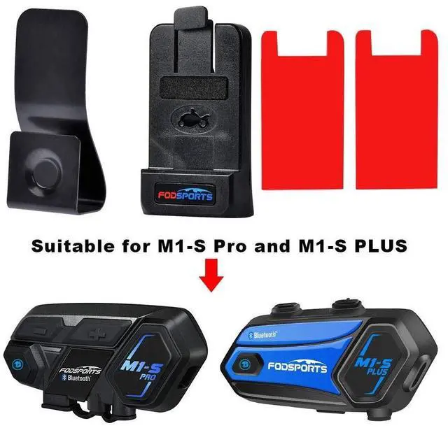 Alt view image 2 of 2 - Fodsports Motorcycle Bluetooth Intercom Clips kit for M1-S Pro and M1-S Plus