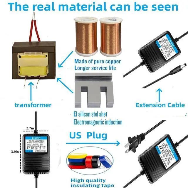Alt view image 5 of 5 - Ousaly 15V AC Adapter Charger for Acorn MW48-1501500A MW481501500A P/N: AC15US1500UL,Model SY-15030A 5Y-15030A SY15030A 5Y15030A Class 2 Transformer Power Ac Adapter Supply Cord PSU (w/Barrel Tip)