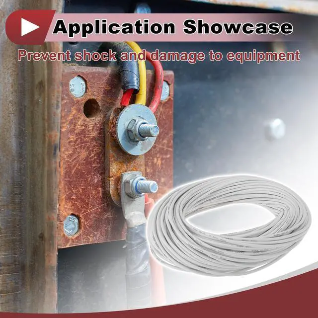 Alt view image 3 of 5 - HEROFFIX Electrical Ground Wire Automotive Power Wire 200FT White TC 1 Pcs 22Gauge 2 Conductor Fully Insulated& Soft Touch Jacket Universal