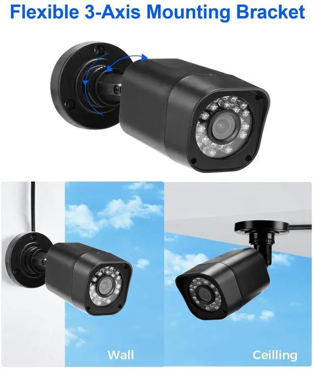 Alt view image 5 of 5 - Aiwixen 1080P HD Security Camera, Add-on or Replacement Bullet 4-in-1 Wired Cam, AHD/TVI/CVI/CVBS Analog, IP68 Weatherproof CCTV Camera for Surveillance DVR, 80ft IR Night Vision, Outdoor Indoor