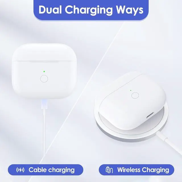 Alt view image 3 of 5 - owenbo Replacement Airpod Wireless Charging Case, Charging Case Compatible for Air Pod 1st 2nd Generation, Airpods1&2 Charger Case Replacement,Bluetooth Pairing (1.77 * 2.36 Type-C)