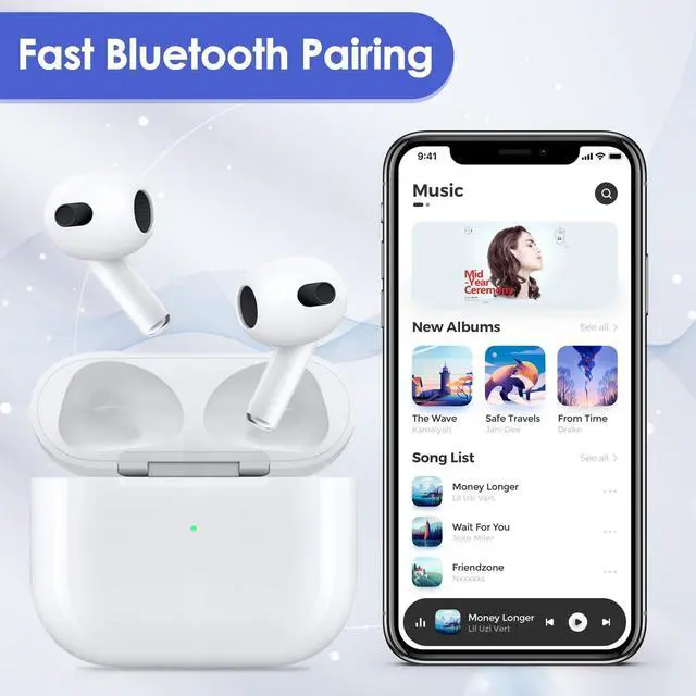 Alt view image 4 of 5 - owenbo Replacement Airpod Wireless Charging Case, Charging Case Compatible for Air Pod 1st 2nd Generation, Airpods1&2 Charger Case Replacement,Bluetooth Pairing (1.77 * 2.36 Type-C)