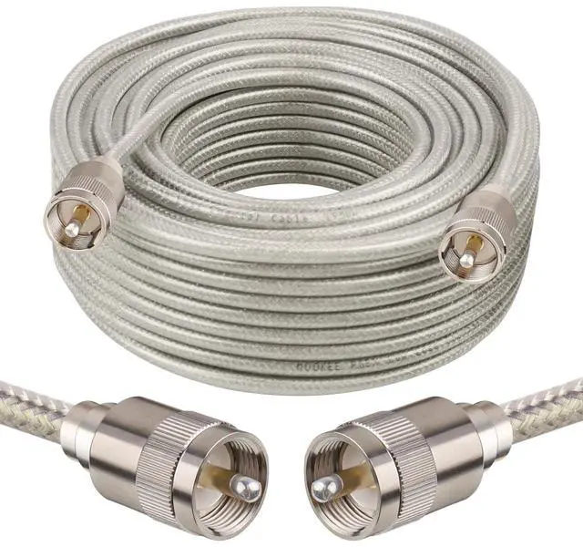 Main image of MOOKEERF CB Coax Cable 75ft,RG8X Stranded Core UHF PL259 Male to Male Low Loss CB Antenna Cable 50 Ohm for HAM Radio,Antenna Analyzer,Dummy Load,SWR Meter
