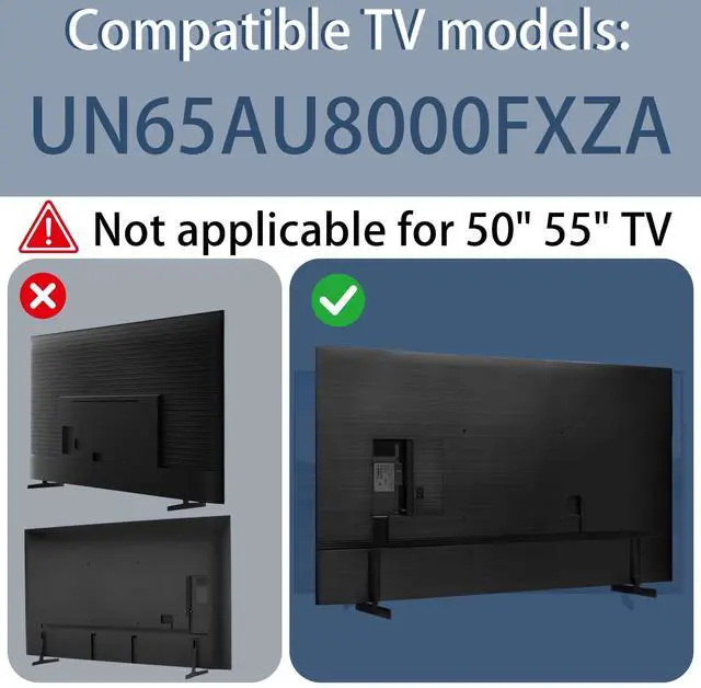 Alt view image 2 of 5 - BN63-19339B TV feet Replacement Compatible with Samsung 65 inch TV for UN65AU8000FXZ AUN65CU8000FXZA UN65CU8000DXZA UN65CU8000BXZA UN65AU8000BXZA HG65AU800NFXZA,no Screws Required