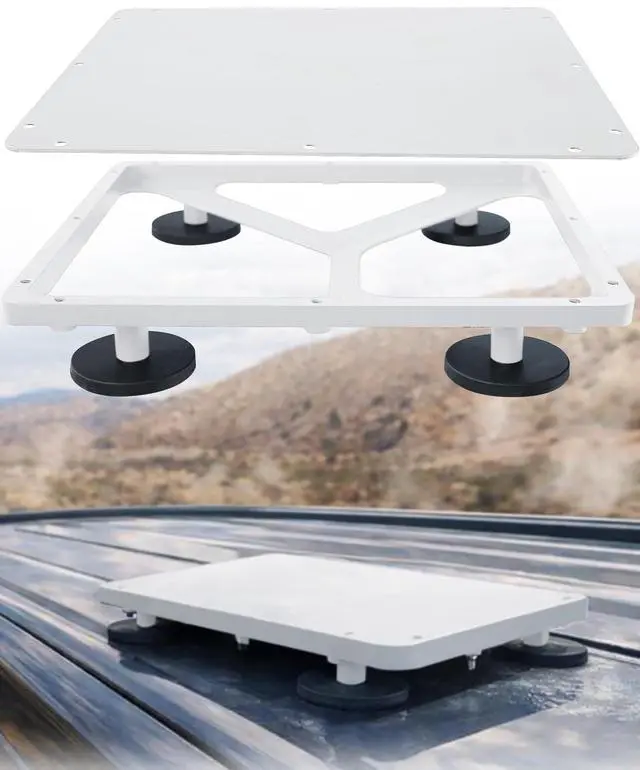 Main image of Starlink Mini Magnetic Mount with Cover (Heavy-Duty Magnet, Low Profile, Aluminum Alloy) Starlink Mini Accessories for RV, Camper, Truck, Car, Boat ^^ ORLN'K SMM01 White