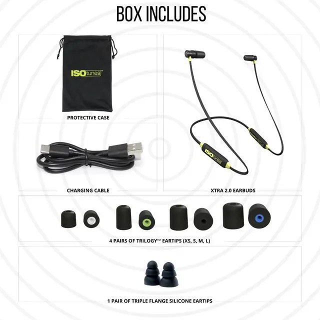 Alt view image 5 of 5 - ISOtunes Xtra 2.0 Earplug Earbuds: OSHA Compliant Bluetooth Hearing Protection, 27 dB NRR Sound Isolation, 85 dB Volume Limit, Up to 11 Hour Battery Life, Noise Cancelling Mic