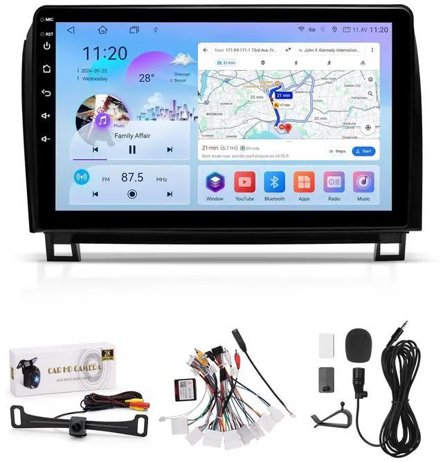 Main image of Car Radio for Toyota Sequoia 2013-2019, 10.2" Android 13 QLED Touchscreen, 6G+128G with Wireless Apple Carplay & Android Auto, WiFi, Bluetooth 5.4,FM, DSP, SWC,HD Camera (CAN004)