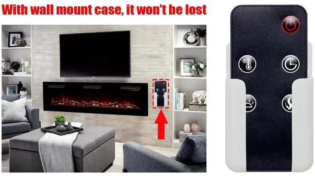 Alt view image 3 of 5 - Replacement Remote Control for Greystone Electric Fireplace Heater F32-18A,with Wall Mounting Bracket
