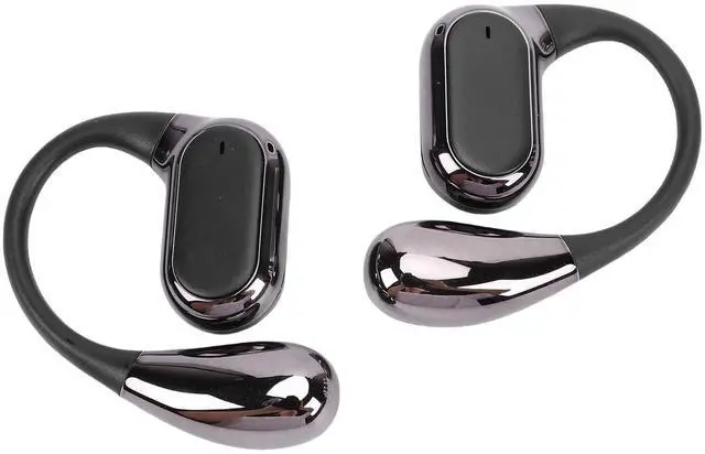 Main image of LUCKDANO Ear Hook Headphones Wireless Bluetooth Ear Hook Headphones HiFi Sound Noise Canceling Microphone 60H Playtime Lightweight for Cycling Running Workout Black (Black)