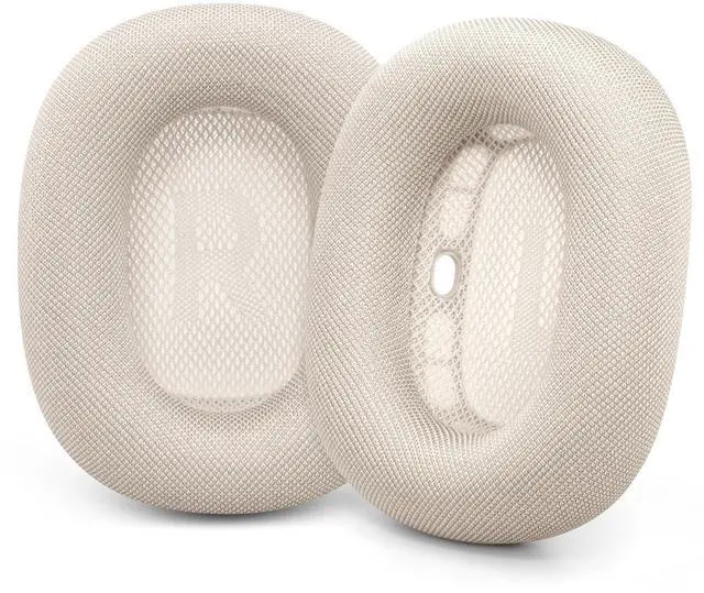 Main image of GEVO Upgraded Ear Cushions Replacement Earpads for AirPods Max 1 & 2 Headphones, Mesh Fabric Ear Pads Ear Covers Cups with Memory Foam and Magnet for AirPods Max 1 & 2 (Starlight)