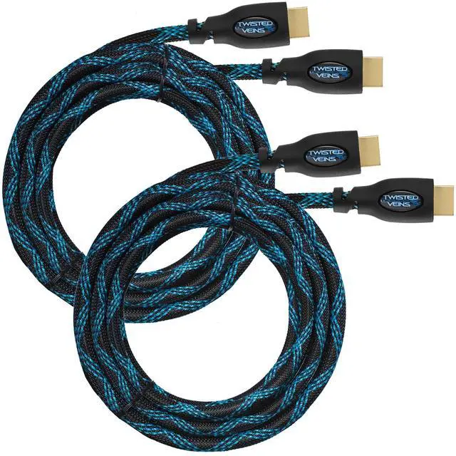 Alt view image 2 of 5 - Twisted Veins HDMI Cable 20 ft, 2-Pack, Premium HDMI Cord Type High Speed with Ethernet, Supports HDMI 2.0b 4K 60hz HDR on Most Devices and May Only Support 4K 30hz on Some Devices
