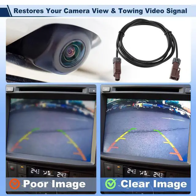 Alt view image 4 of 5 - RATCHROLL HC3Z-14D202-M Rear View Reverse Camera Cable Harness Assembly for Ford F-250 F-350 Super Duty with Towing System 2017-2022