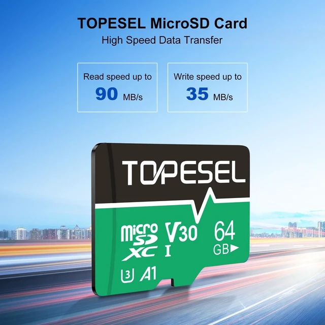 Alt view image 2 of 5 - TOPESEL 64GB Micro SD Card 2 Pack for Camera,Smartphone,Tablet,Dash Cam