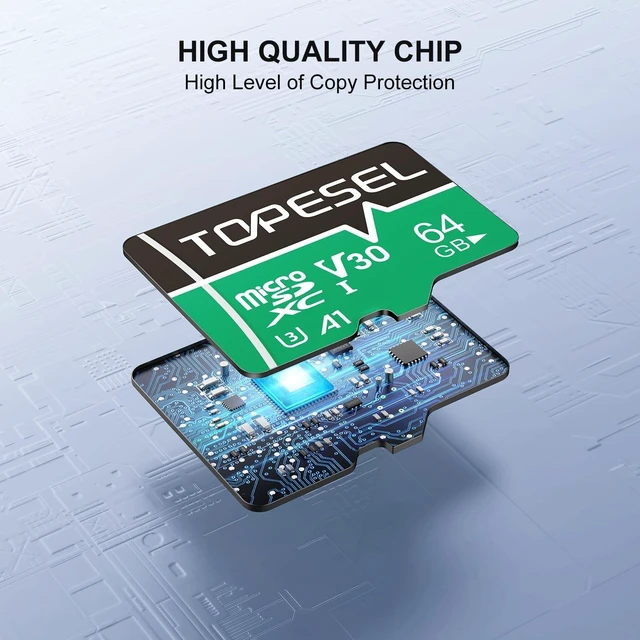 Alt view image 3 of 5 - TOPESEL 64GB Micro SD Card 2 Pack for Camera,Smartphone,Tablet,Dash Cam