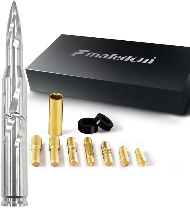Main image of 7.8in Car Truck Antenna Bullet Antenna Truck Accessories Silverado 1500 Ford F150 Dodge Ram 1500 GMC Sierra 1500 Ranger Short Replacement Antena para Carro (Silver, 7.8in Spiral Style)