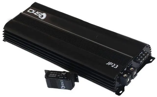 Main image of DOWN4SOUND JP23 V1.5 Black Gloss ^^ Monoblock Amplifier - 2300W RMS, 1-Ohm Stable, Linkable for Car Audio Systems, High-Performance Bass Amplifier for 2000W Subwoofer Setup