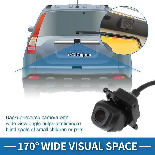 Alt view image 3 of 5 - A ABSOPRO Rear View Camera for Kia Sportage EX/LX/SX/Turbo 2.0L 2.4L 2017 2018 2019 Park Assist Backup Reverse Camera Replace No.95760-D9000/95760-D9001