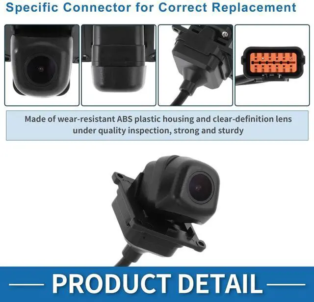 Alt view image 4 of 5 - A ABSOPRO Rear View Camera for Kia Sportage EX/LX/SX/Turbo 2.0L 2.4L 2017 2018 2019 Park Assist Backup Reverse Camera Replace No.95760-D9000/95760-D9001