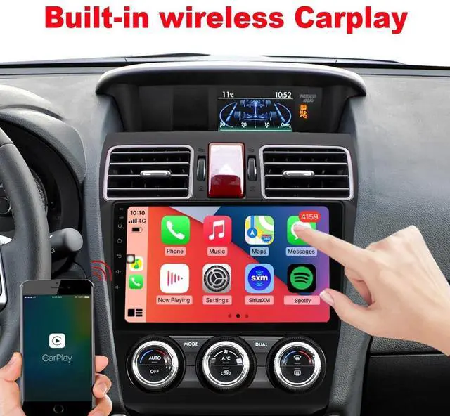 Alt view image 4 of 5 - QLED Screen 8-Core CPU Radio Upgrade for Subaru XV Crosstrek 2013 2014,Impreza 2012 2013 2014,Forester 2014 2015,CarPlay Android Auto Ready,Steering Wheel Control,Free Camera