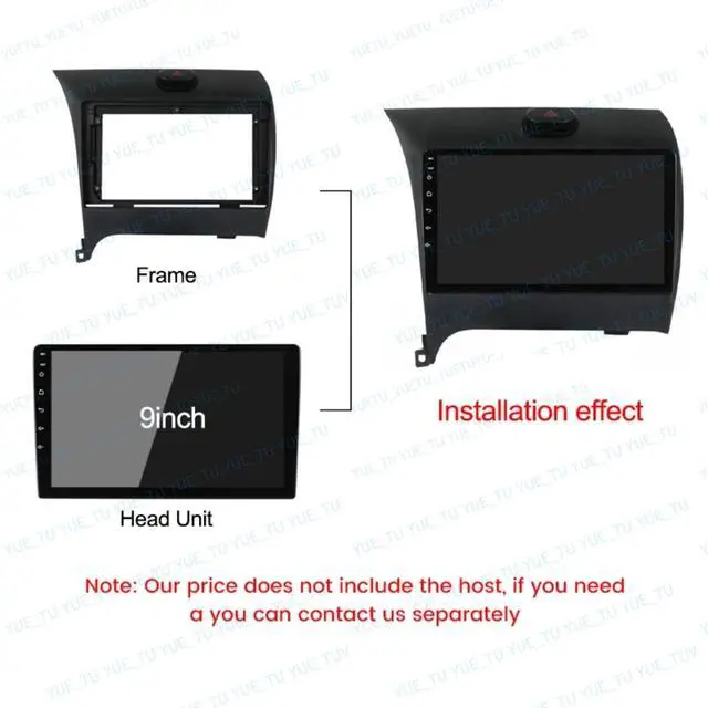Alt view image 4 of 5 - 9Inch 2Din Installation Dash Kit Fits for Kia K3 Cerato Forte 2013-2017 LHD Aftermarket Android Car Radio Stereo Mounting Fascia Panel